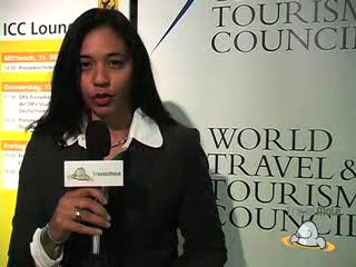 Valere Tjolle interviews Eunice Mahoro, Uganda Wildlife Authoritys Director of Tourism at the worlds biggest travel show