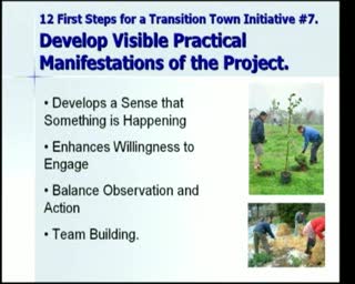 Rob Hoskins talks through the steps to setting up a transition town