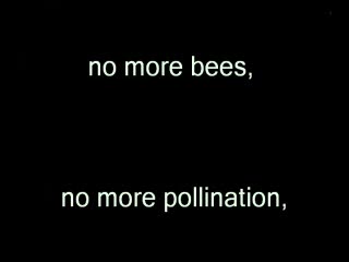If the bees dissapear then so do we. A haunting short film with an important message. Tranquil yet powerful